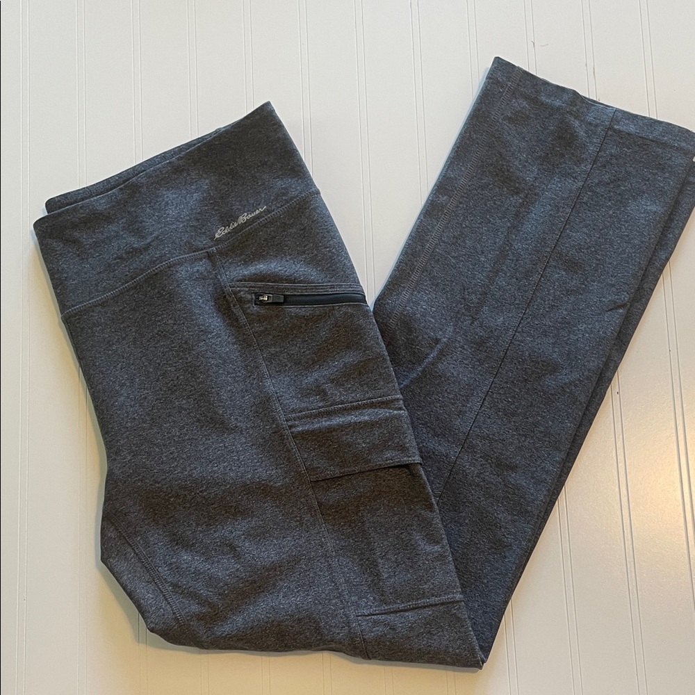 Eddie Bauer Dark Gray Women's Pants XL Straight Leg Zippered Side Pockets - Picture 5 of 9